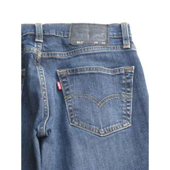 Levi's 511 Zip Fly Slim Fit Dark Blue Jeans 29x32 - Picture 4 of 4